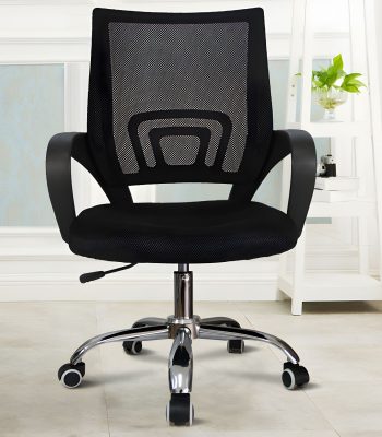 Comfortable Mesh Office Seat with breathable mesh backrest and ergonomic design, providing all-day comfort and support for office work.