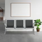 Triple-Link Padded Office Bench with three comfortable seats, perfect for waiting areas or collaborative office spaces.