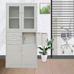 Office Filing Cabinet with Safe, featuring secure drawers and a built-in safe for confidential document storage