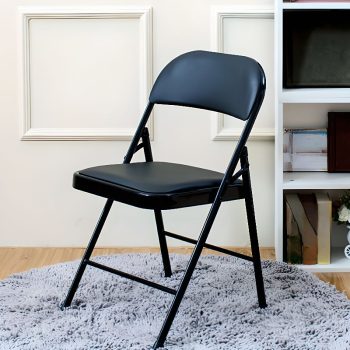 A portable office chair with ergonomic design, lightweight frame, and smooth-rolling wheels, ideal for easy mobility and comfort in any workspace.