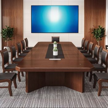 3000mm professional boardroom table with a sleek, modern design, perfect for large meetings and corporate conferences