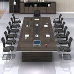 4.8-meter executive boardroom table with a sleek, professional design, ideal for meetings and discussions in corporate environments.