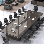 4.8-meter executive boardroom table with a sleek, professional design, ideal for meetings and discussions in corporate environments.