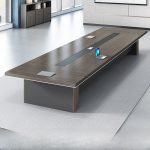 4.8-meter executive boardroom table with a sleek, professional design, ideal for meetings and discussions in corporate environments.