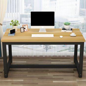 Compact desk designed for writing and computing with a sleek, space-saving design
