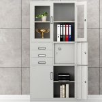An office file cabinet with a secure safe, offering organized storage and added protection for important documents and valuables.
