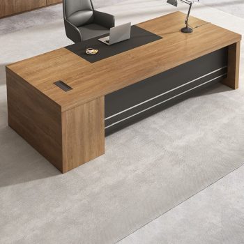 A sleek 1.4m executive desk with a modern design, featuring a spacious work surface and stylish, minimalist storage compartments.