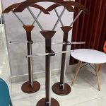 Elegant mahogany wooden coat hanger for office or home use, designed with durability and style.