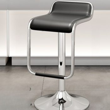 Elegant ivory cocktail stool with a plush upholstered seat and sleek gold legs, adding a touch of sophistication to any space.