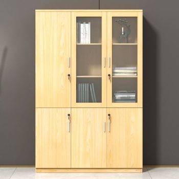 Wooden 3 Door Modern Office Cabinet with sleek design and ample storage space for office essentials.