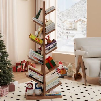 Modern Bookcase Rack with sleek design and spacious shelves for books and decorative items.