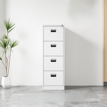 A 4-drawer document organizer with a sleek, compact design, offering ample space to store and organize files, documents, and office supplies.