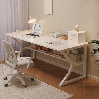 A sleek 120cm minimalist desk for home offices, designed with a clean, simple aesthetic and a spacious surface for essential work items.