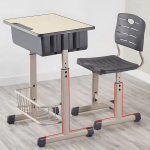 Colorful kids homework desk with a comfortable chair, designed to create an engaging and functional study space for children.