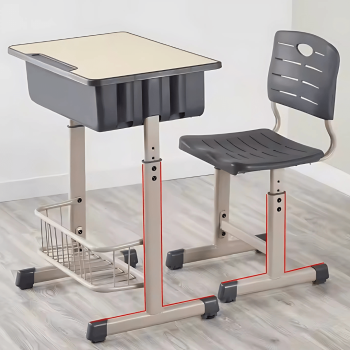 Colorful kids homework desk with a comfortable chair, designed to create an engaging and functional study space for children.