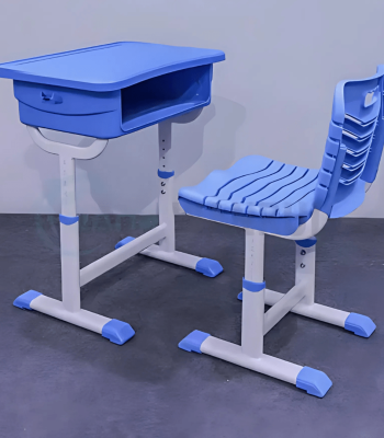 Adjustable Plastic School Furniture, featuring ergonomic design with height-adjustable desks and chairs for students, made from durable plastic materials.