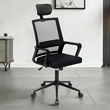 A mesh ergonomic office seat featuring adjustable lumbar support, breathable fabric, and a comfortable design for long hours of work.