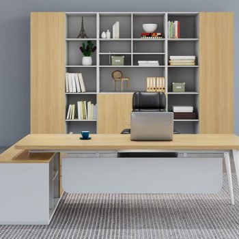 A modern 1600mm corporate work desk with a sleek design, spacious surface, and integrated cable management system for a clean, organized workspace.