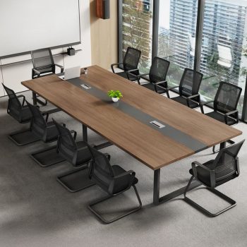 Large 2.4m boardroom office table featuring a sleek design with ample workspace, ideal for meetings, conferences, and collaborative work.