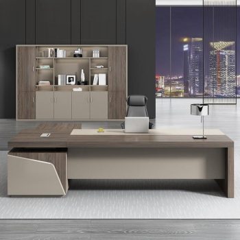 A sleek and modern 180cm L-shape executive desk with ample workspace, featuring a stylish design and sturdy construction.