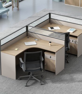 A contemporary L-shaped modular workstation featuring a sleek design, ample workspace, and customizable configuration for a productive office environment.