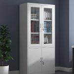 Modern office filing cabinet with a sleek design, spacious drawers, and a secure lock, perfect for professional and home office use.