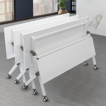 Space-saving foldable meeting table for offices