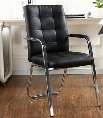 Elegant Executive Office Visitor Chair with padded seat and armrests for professional comfort.