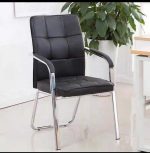 Elegant Executive Office Visitor Chair with padded seat and armrests for professional comfort.