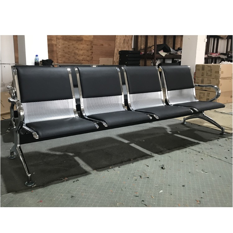 4-Link Metallic Padded Waiting Reception Bench - Primo Shop Furniture Shop