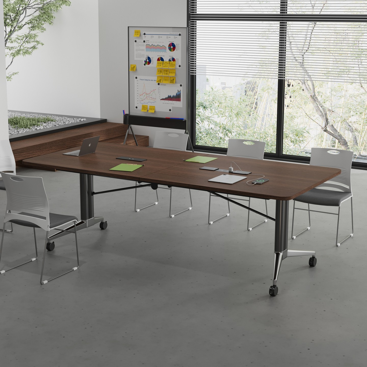 Brown 2.4 Meters Foldable Boardroom Table - Primo Shop Furniture Shop in KE